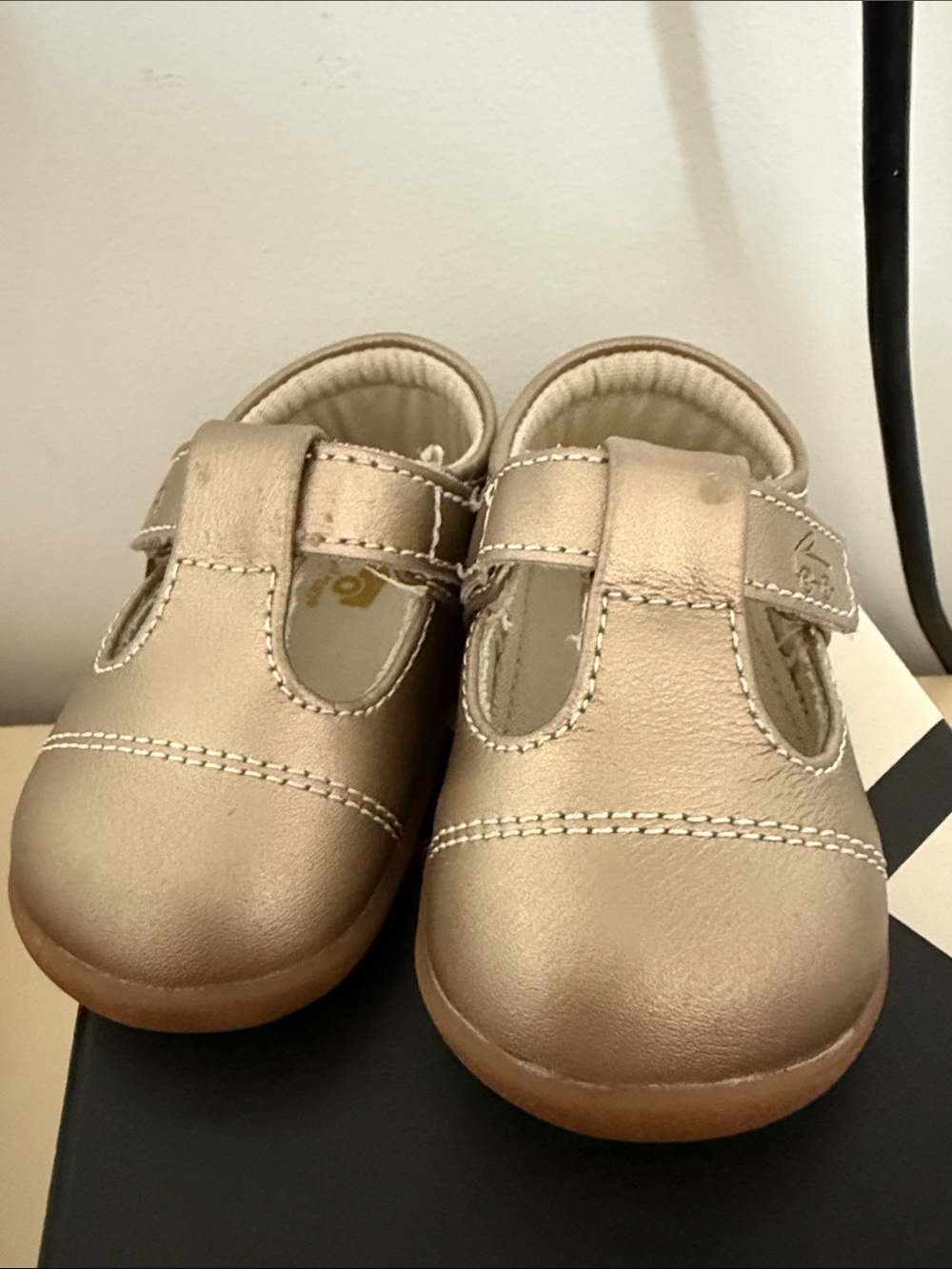 See Kai Run Metallic Gold Toddler Mary Jane Shoes